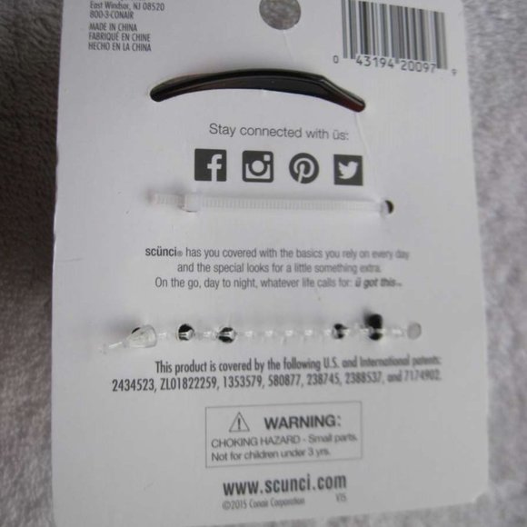 2 Scunci No Slip Grip Magic Hinge Jaw Hair Clips Brown Black Plastic Claw Stay - Picture 8 of 9